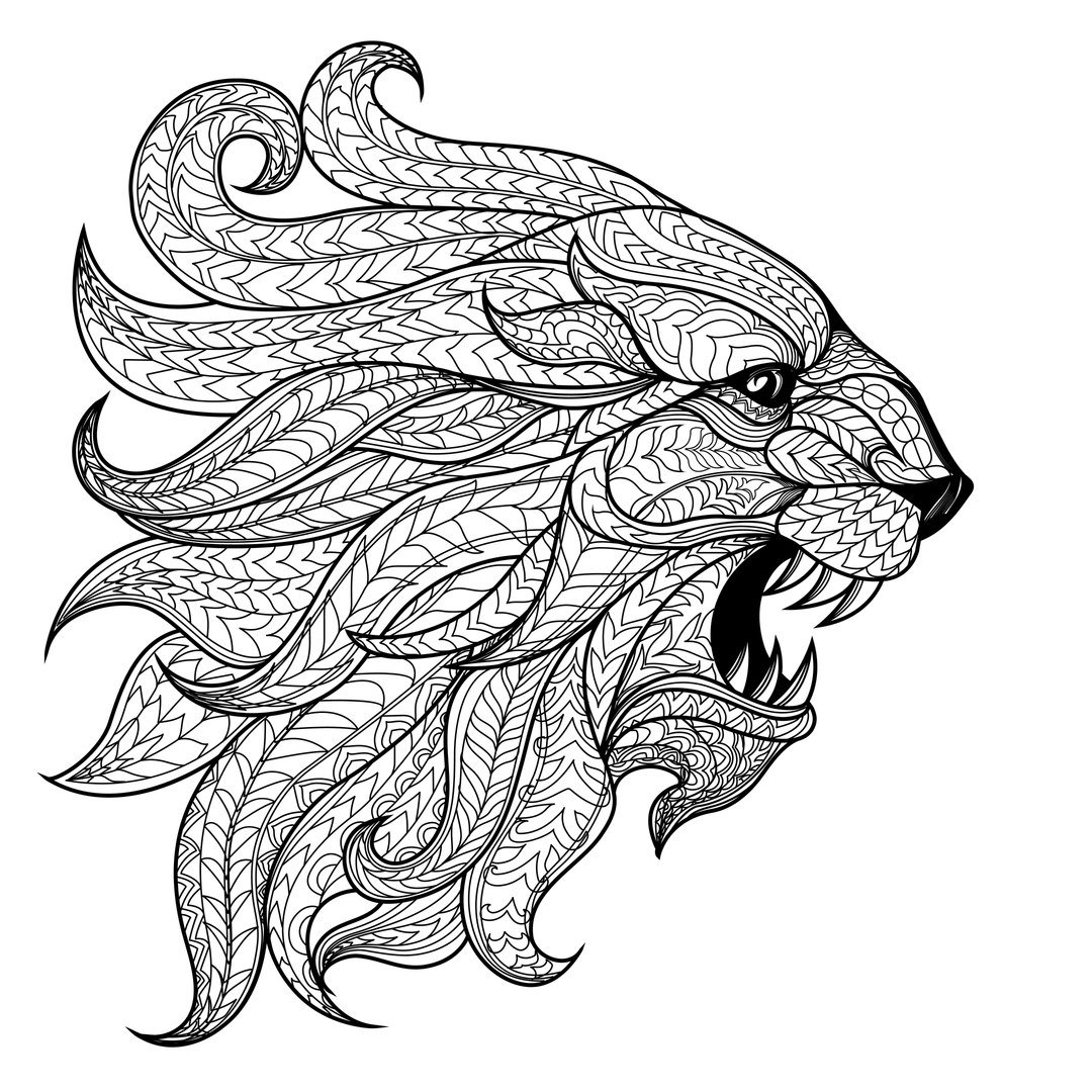 Free Free 142 Lion Head Lion Mandala Svg SVG PNG EPS DXF File