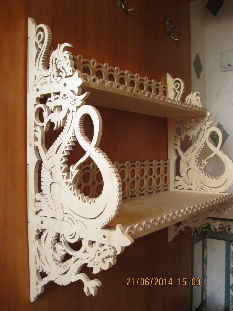 Dragon Shelf Cnc Laser Cutting Cdr Dxf File Free Download Free Vector For Laser Cutting