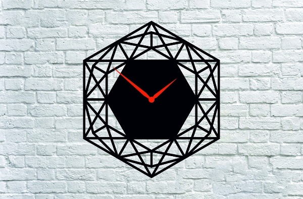 Geometrical Clock Cnc Laser Cutting Cdr Dxf File Free Download Free Vector For Laser Cutting