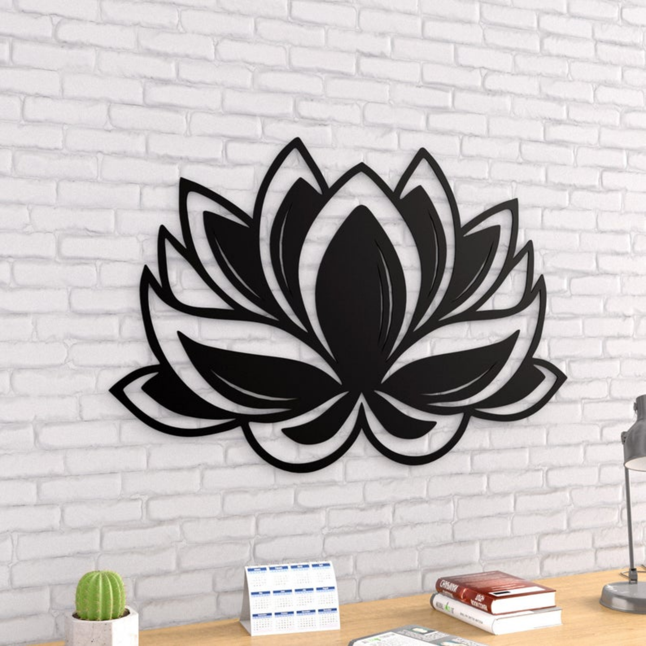 Laser Cut Lotus Flower Metal Wall Decor Free DxF Vector
