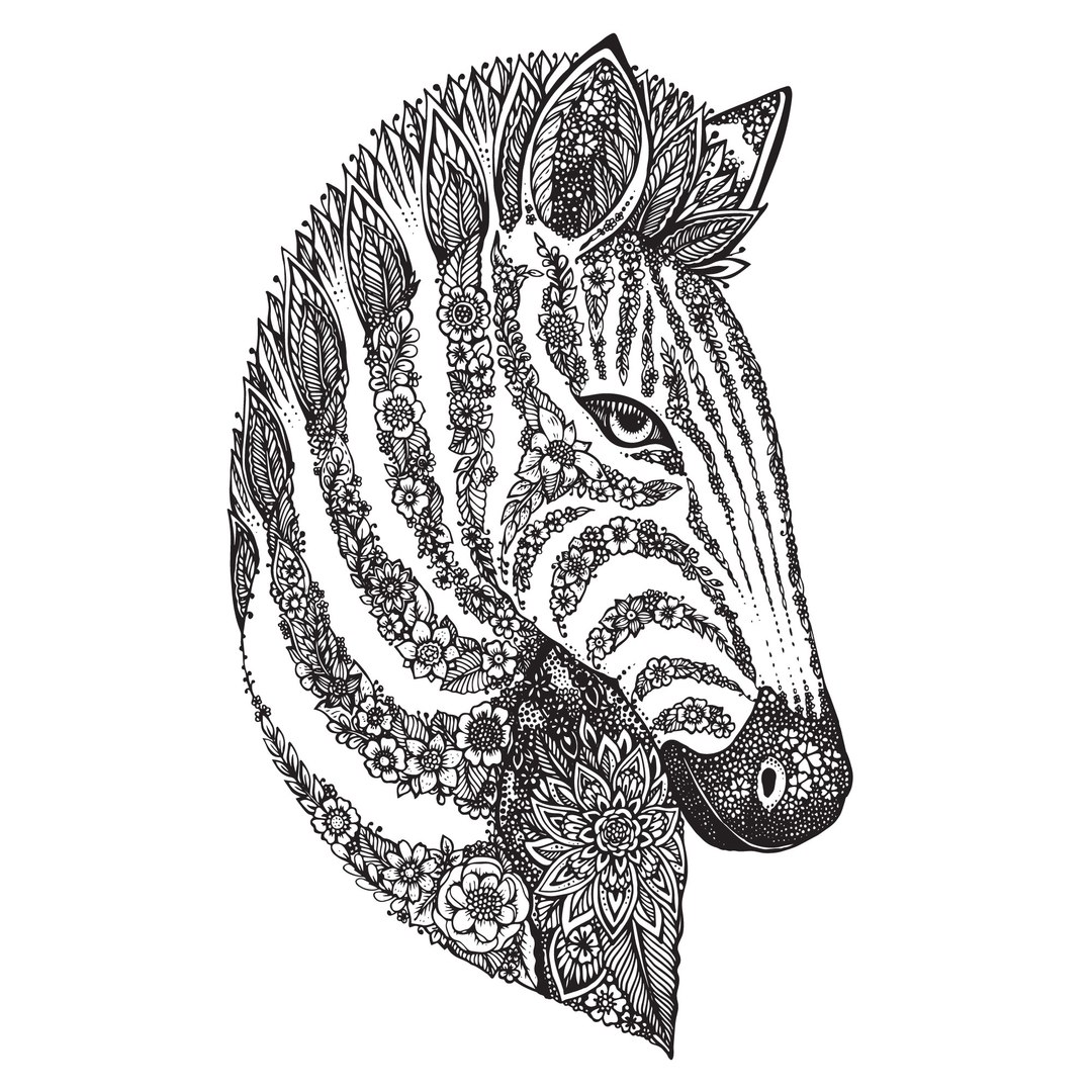Download Zebra Head Mandala Laser Engraving Free Vector Art ...