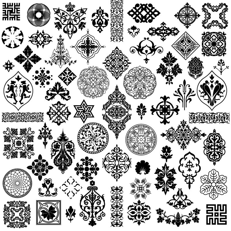Laser Cut Decorative Pattern Set Dxf File Download Free Vector For Laser Cutting