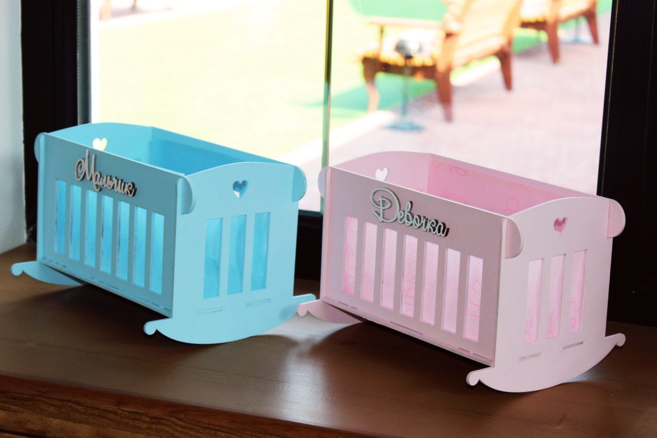 Laser Cut crib cradle for a doll CDR Drawing Download