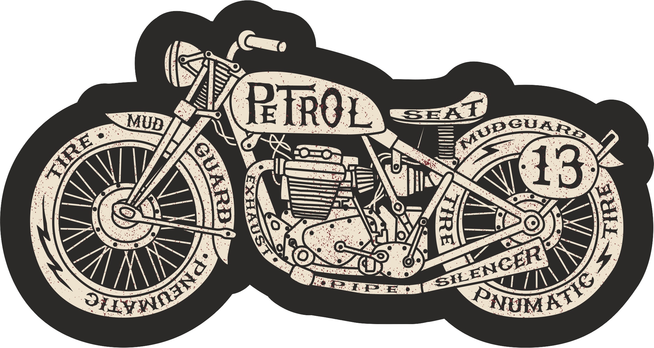 Moto Retro Sticker CDR File Download Free Vector For Moto Retro Sticker CDR File Download Free Vector For